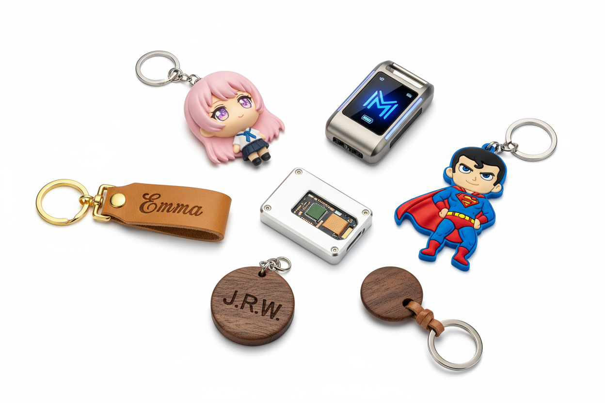 Linksmi ir originalūs raktų pakabukai