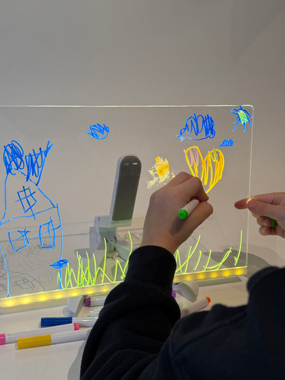 LED šviečianti akrilo piešimo lenta