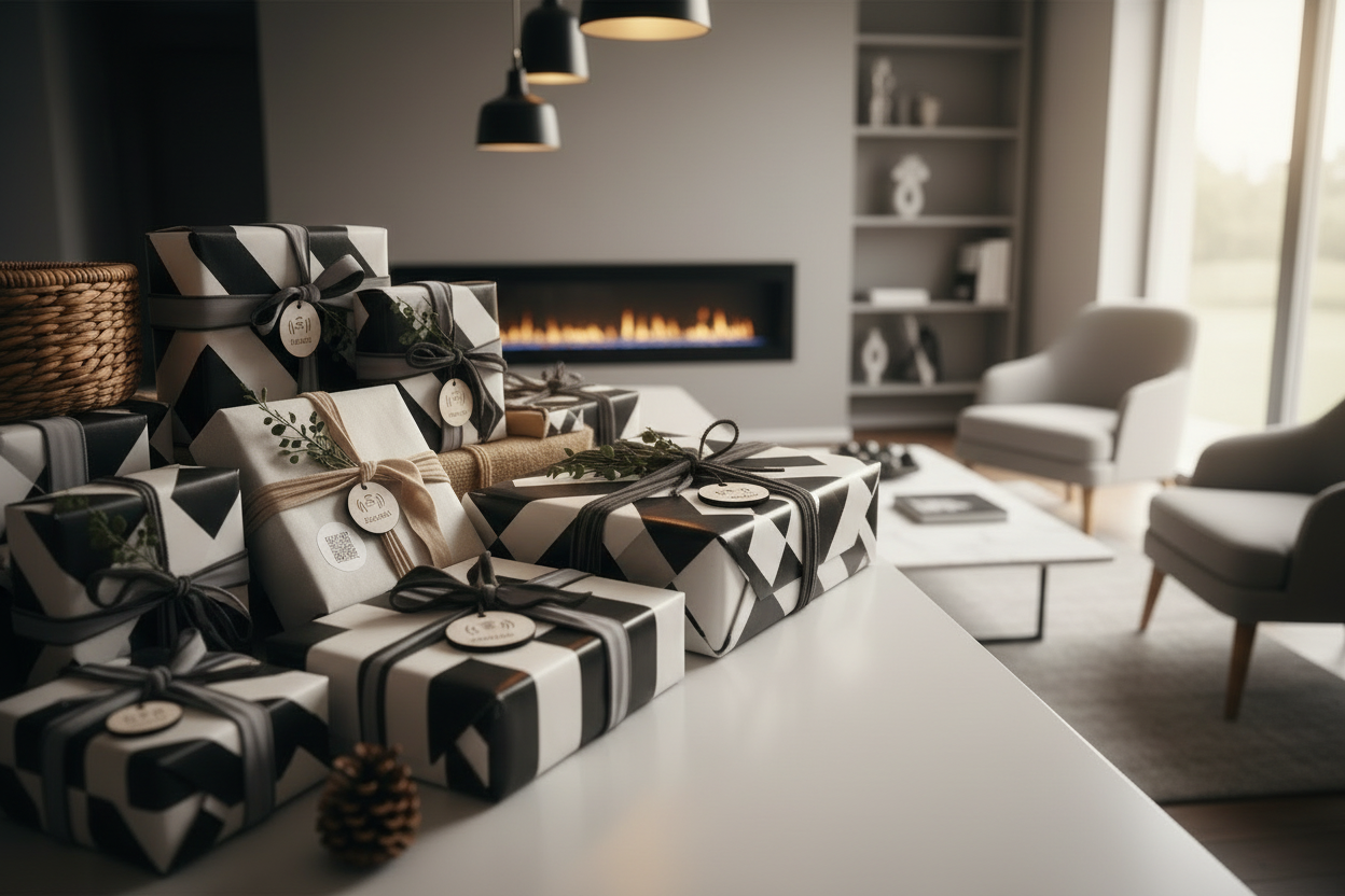 change to some packed gifts and make it more cosy 